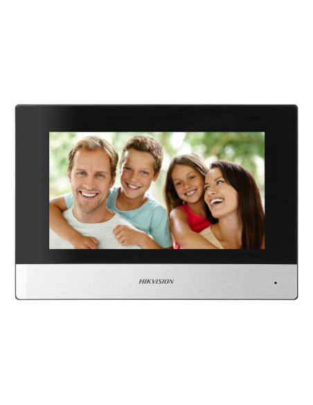  HIKVISION DS-KIS602 zestaw wideodomofonowy PoE jednorodzinny z monitorem dotykowym 7" z WiFi, panelem zewnętrznym z...