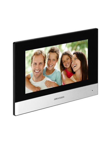  HIKVISION DS-KIS602 zestaw wideodomofonowy PoE jednorodzinny z monitorem dotykowym 7" z WiFi, panelem zewnętrznym z...