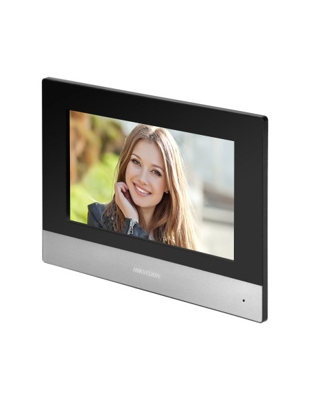 HIKVISION DS-KIS603 zestaw wideodomofonowy jednorodzinny PoE z monitorem dotykowym 7", z czytnikiem zbliżeniowym,...