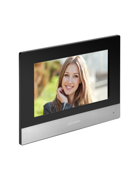 HIKVISION DS-KIS603 zestaw wideodomofonowy jednorodzinny PoE z monitorem dotykowym 7", z czytnikiem zbliżeniowym,...