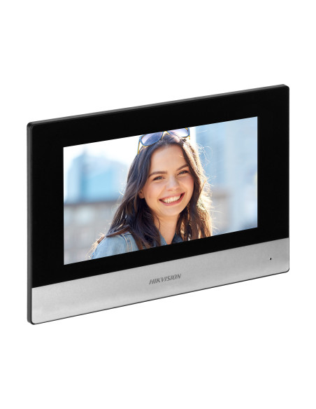 HIKVISION DS-KIS703-P zestaw wideodomofonowy 2-żyłowy jednorodzinny z monitorem 7" i kamerą Full HD i sterowaniem z...