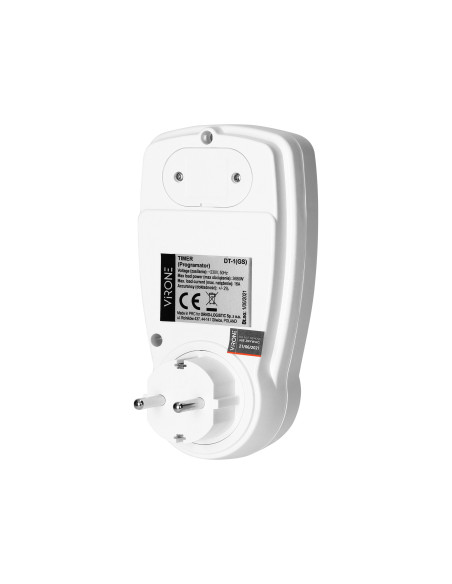 Elektroniczny programator czasowy z wyświetlaczem LCD, wersja Schuko