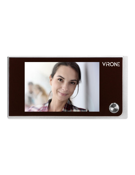 Elektroniczny wizjer do drzwi LCD 3,5", szerokokątny obiektyw, bateryjny, srebrny