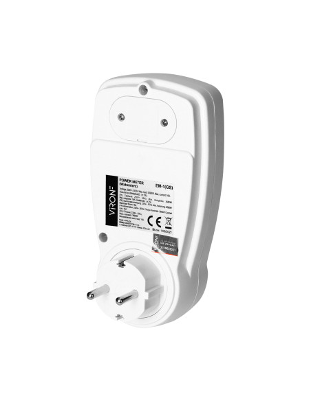  Dwutaryfowy watomierz, kalkulator energii z wyświetlaczem LCD, 2 oddzielne taryfy, wewnętrzny akumulator, wersja...