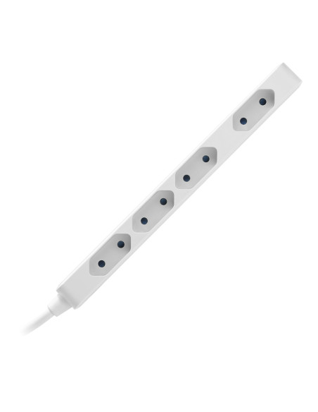 Przedłużacz 4 gniazda 2P/II, płaska wtyczka, przewód 2x0,75mm² - 1,4m