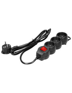 Przedłużacz 3-krotny 2P+Z (Schuko), z wyłącznikiem, 5m...