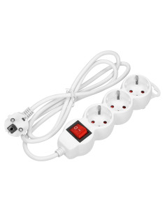 Przedłużacz 3-krotny 2P+Z (Schuko) z wyłącznikiem, 1,5m...