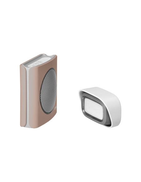 Dzwonek bezprzewodowy, bateryjny EXTEL diBi Flash Soft, brązowy