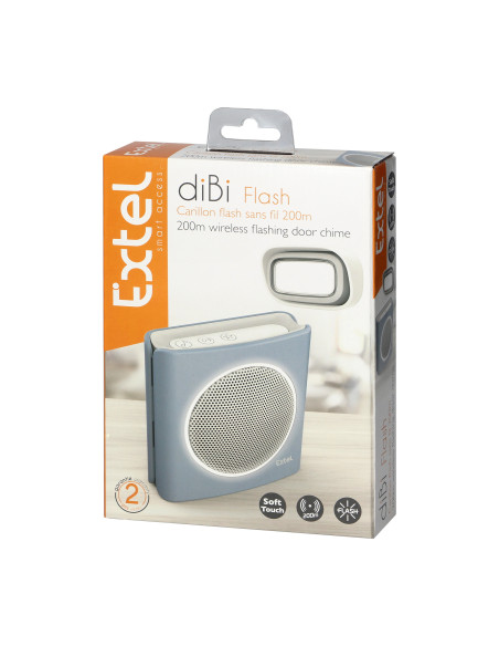 Dzwonek bezprzewodowy, bateryjny EXTEL diBi Flash Soft, niebieski