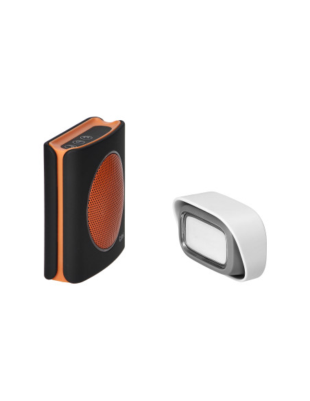 Dzwonek bezprzewodowy, bateryjny EXTEL diBi Flash Soft, czarno pomarańczowy