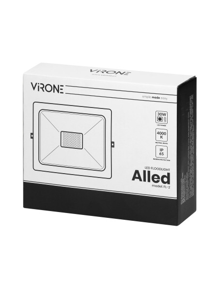 ALLED  30W Naświetlacz LED, 2300lm, IP65, 4000K, Alu+Glass