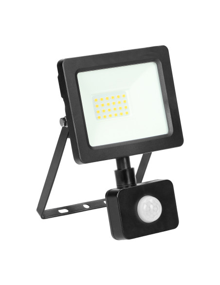 ALLED 20W Naświetlacz LED z PIR, 1500lm, IP44, 4000K, Alu+Glass