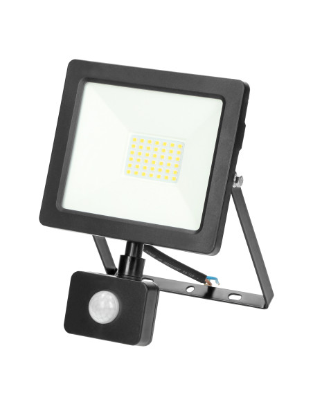 ALLED 30W Naświetlacz LED z PIR, 2300lm, IP44, 4000K, Alu+Glass