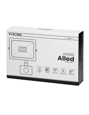 ALLED 30W Naświetlacz LED z PIR, 2300lm, IP44,...