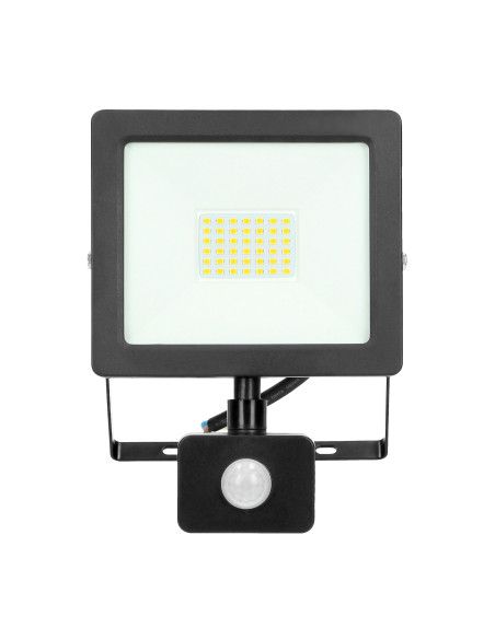 ALLED 30W Naświetlacz LED z PIR, 2300lm, IP44, 4000K, Alu+Glass