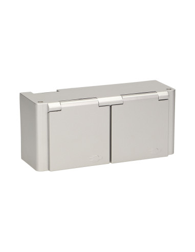 Podwójne gniazdo meblowe podszafkowe, 2x2P+Z...