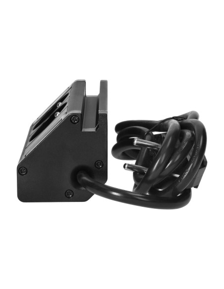 Podwójne gniazdo meblowe z uchwytem na telefon i przewodem 1,5m, 2x2P+Z, czarne