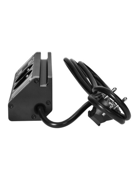 Podwójne gniazdo meblowe z ładowarką USB, uchwytem na telefon i przewodem 1,5m, 2x2P+Z,  2xUSB (typ A, 2,4A), czarne