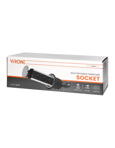 Gniazdo meblowe Ø8cm wysuwane z blatu, z...