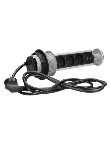 Gniazdo meblowe Ø8cm wysuwane z blatu z...