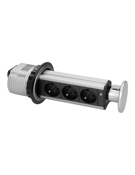 Gniazdo meblowe 3x2P+Z wysuwane z blatu 8cm, 1,8m