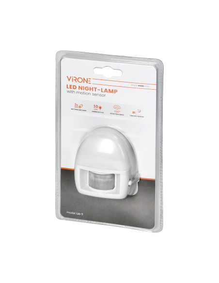 Bateryjna lampka nocna 3xLED z czujnikiem ruchu, 3xAA