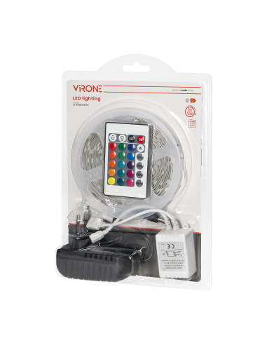 Zestaw taśma LED 12V  100 30L 7.2W/m IP20 RGB...