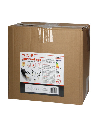 Zestaw girlanda oświetleniowa -1 sznur 15m (15...