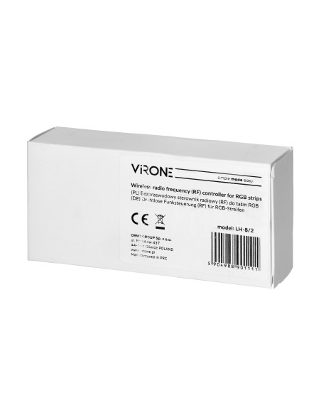 Bezprzewodowy sterownik radiowy (RF) do taśm RGB (wielokolorowych zestawów oświetleniowych LED)