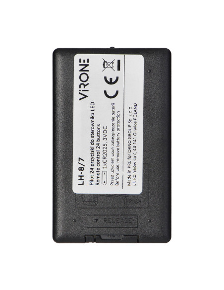 Bezprzewodowy sterownik do taśm RGB (wielokolorowych taśm oświetleniowych LED) z pilotem 24 przyciskowym