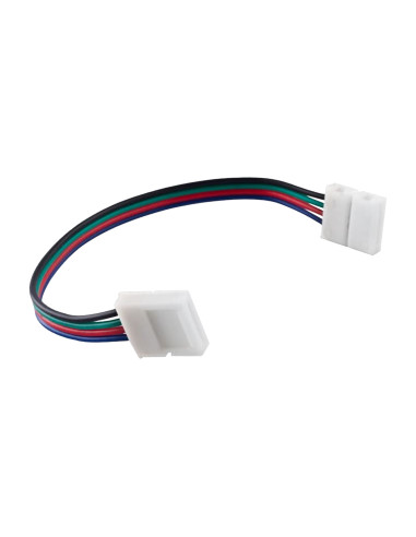 Dwustronna złączka do szybkiego montażu (szybkozłączka) wielokolorowych taśm LED RGB 10mm 4pin-przewód-4pin