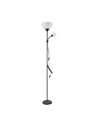 Lampa stojąca podłogowa URLAR, 175 cm, max 25W E27, max 40W E14, czarna