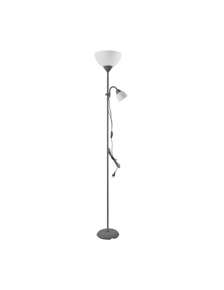 Lampa stojąca podłogowa URLAR, 175 cm, max 25W E27, max 40W E14, szara