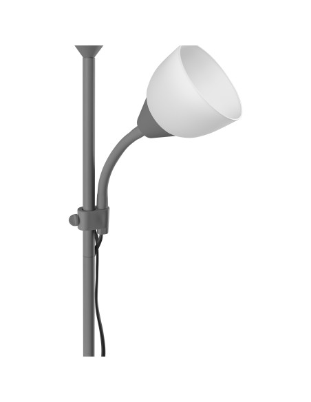 Lampa stojąca podłogowa URLAR, 175 cm, max 25W E27, max 40W E14, szara