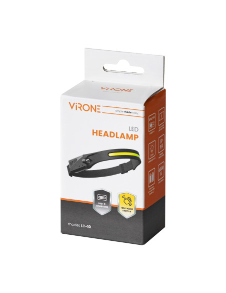 Latarka czołowa LED COB + XPE z akumulatorem 1200 mAh