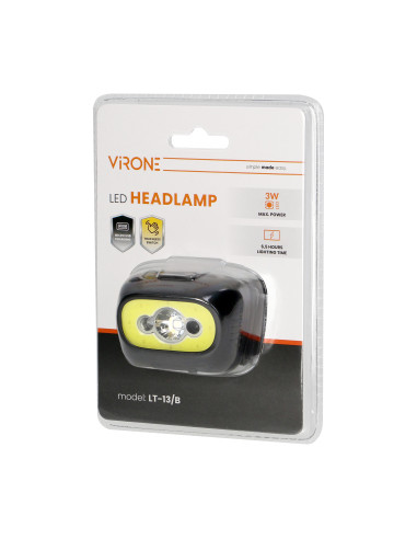 Latarka czołowa COB LED z czujnikiem ruchu,...