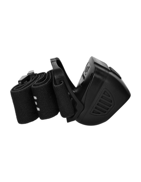 Latarka czołowa COB LED z czujnikiem ruchu, akumulatorowa, czarna