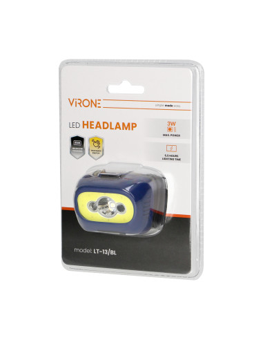 Latarka czołowa COB LED z czujnikiem ruchu,...