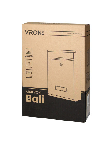 Skrzynka na listy BALI z galwanizowanej stali,...