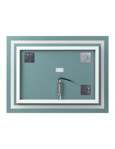 Lustro prostokątne LED 80x60 cm (pion/poziom, z marginesem, 4000K)