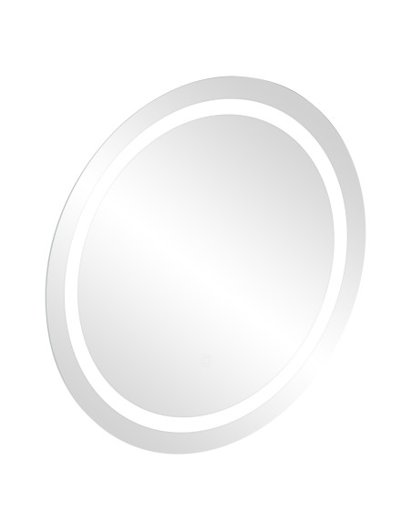 Okrągłe lustro LED fi 60 cm (z wbudowanym włącznikiem, z marginesem, 4000K)