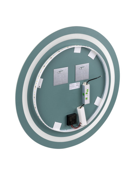 Okrągłe lustro LED fi 60 cm (z wbudowanym włącznikiem, z marginesem, 4000K)