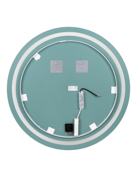 Okrągłe lustro LED fi 80 cm (z wbudowanym włącznikiem, z marginesem, 4000K)