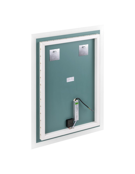 Lustro prostokątne pionowe LED 60x80 cm (z wbudowanym włącznikiem, bez marginesu, 4000K)