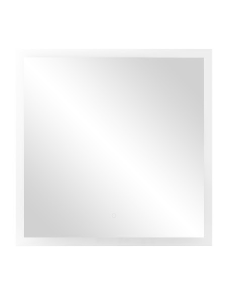 Kwadratowe lustro LED 80x80 cm (z wbudowanym włącznikiem, bez marginesu, 4000K)
