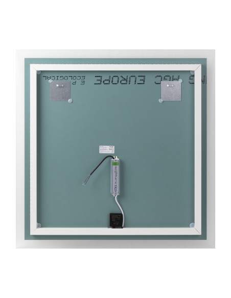Kwadratowe lustro LED 80x80 cm (z wbudowanym włącznikiem, bez marginesu, 4000K)