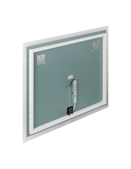 Lustro prostokątne poziome LED 100x80 cm (z wbudowanym włącznikiem, bez marginesu, 4000K)