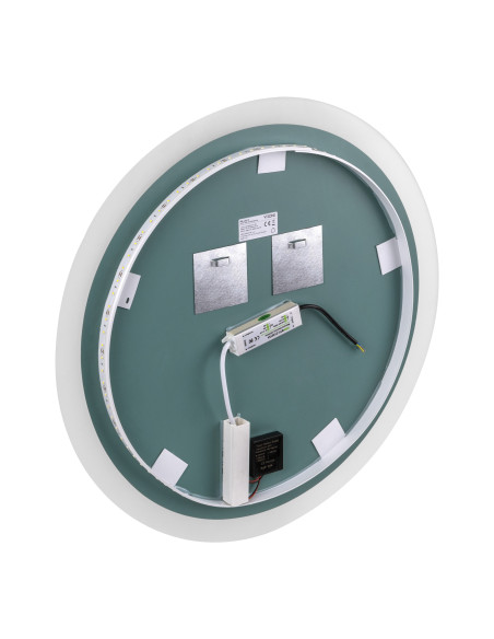 Okrągłe lustro LED fi 60 cm (z wbudowanym włącznikiem, bez marginesu, 4000K)