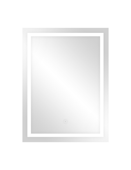 Lustro prostokątne pionowe LED 60x80 cm (z wbudowanym włącznikiem, z marginesem, 4000K)