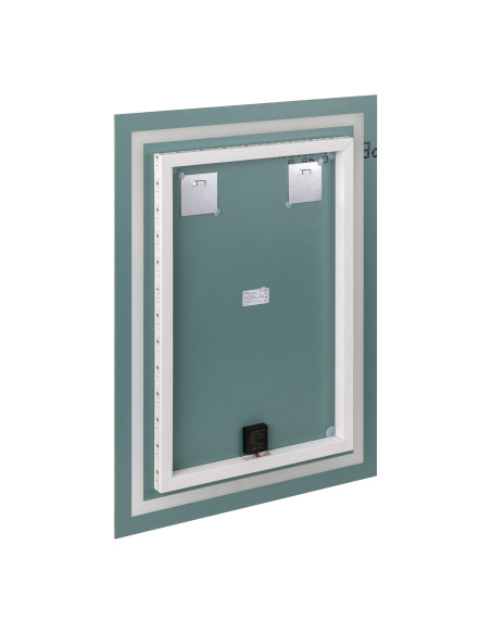 Lustro prostokątne pionowe LED 60x80 cm (z wbudowanym włącznikiem, z marginesem, 4000K)